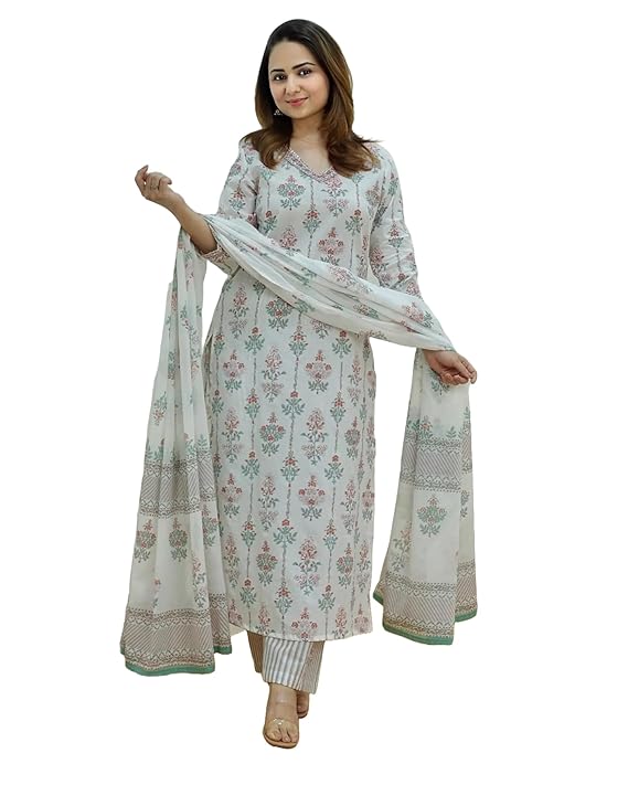 Women's Viscose Kurta Set with Dupatta