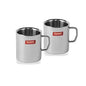 Stainless Steel Double Wall Tea and Coffee Big Mug set of 2Pcs (300 Ml Each)