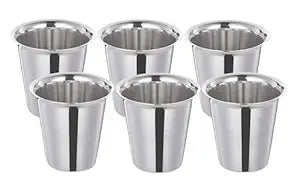 Stainless Steel Indian Traditional Tea/Coffee Glasses | Steel Glass for Kids |Steel Glass|Tea Glass|Coffee Glass |Stainless Steel Tea/Coffee Cup Set of 6