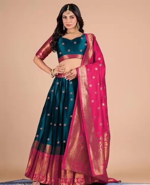 Silk Lehenga Choli Set - Graceful Indian Wear for Weddings and Celebrations
