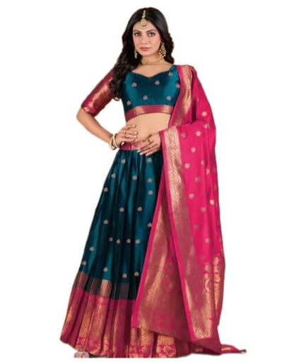 Silk Lehenga Choli Set - Graceful Indian Wear for Weddings and Celebrations