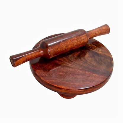 Pure Rosewood Wooden Chakla Belan Rolling Pin Board/Roti Maker/Chakla Belan/Chapati Maker/papad chakla for Home 10 Inch