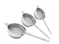Stainless Steel Tea Strainer Chalni Double Mesh Last Long Set of 3 Pcs (8,9,10 cm) Code-003, Silver, Standard (Chalni12)