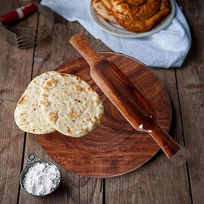 Pure Rosewood Wooden Chakla Belan Rolling Pin Board/Roti Maker/Chakla Belan/Chapati Maker/papad chakla for Home 10 Inch