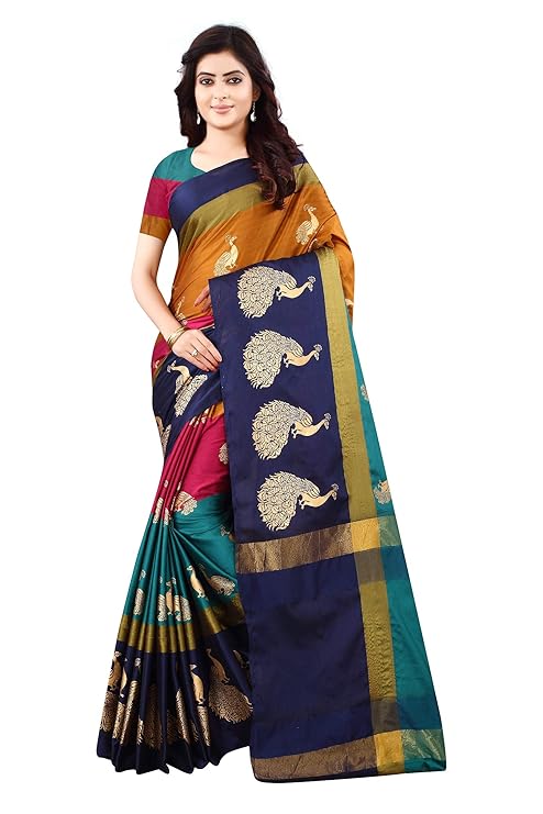 DHRUVI TRENDZ Saree | Women Saree | Cotton Silk Saree | casual Saree | Saree for Women | Silk Saree | Banarasi Saree